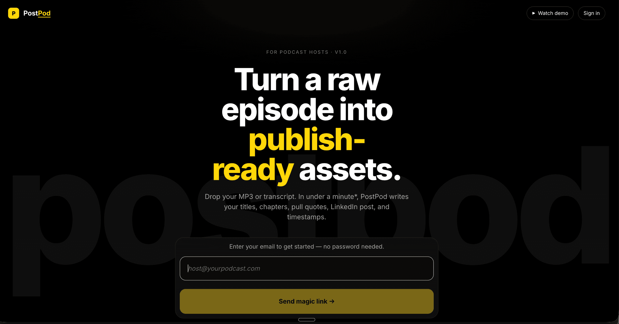PostPod screenshot